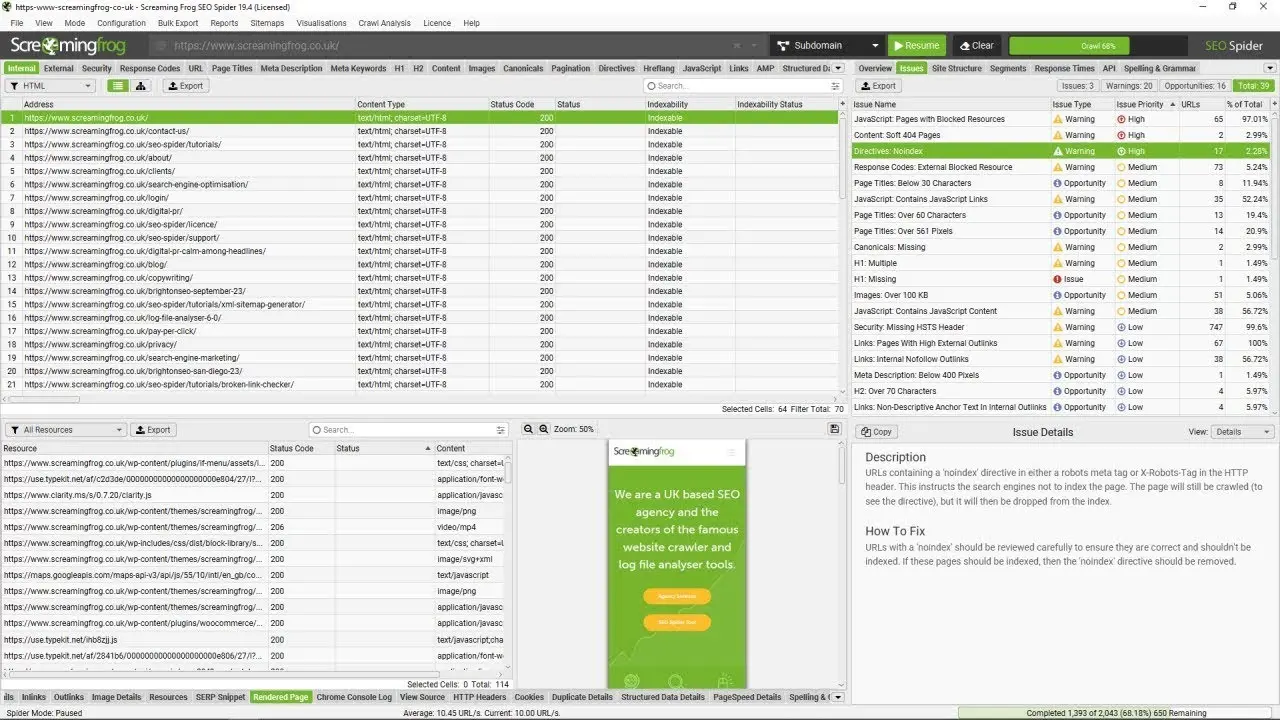 Screaming Frog SEO Spider License